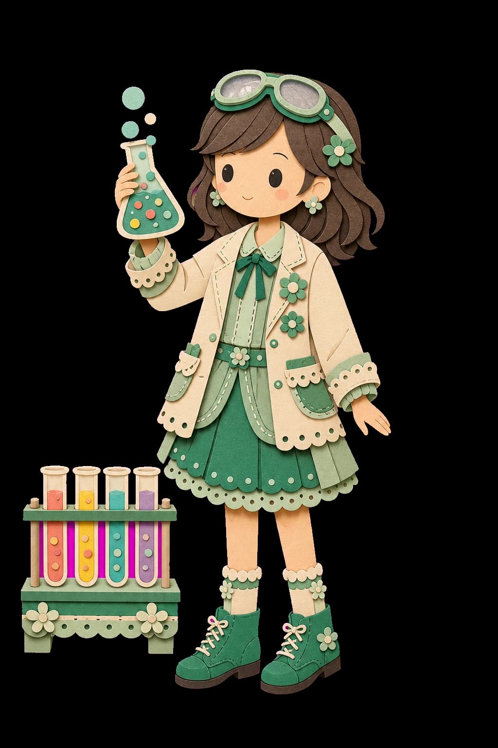 SCOEN paper-doll science teacher character portrait (female-a)