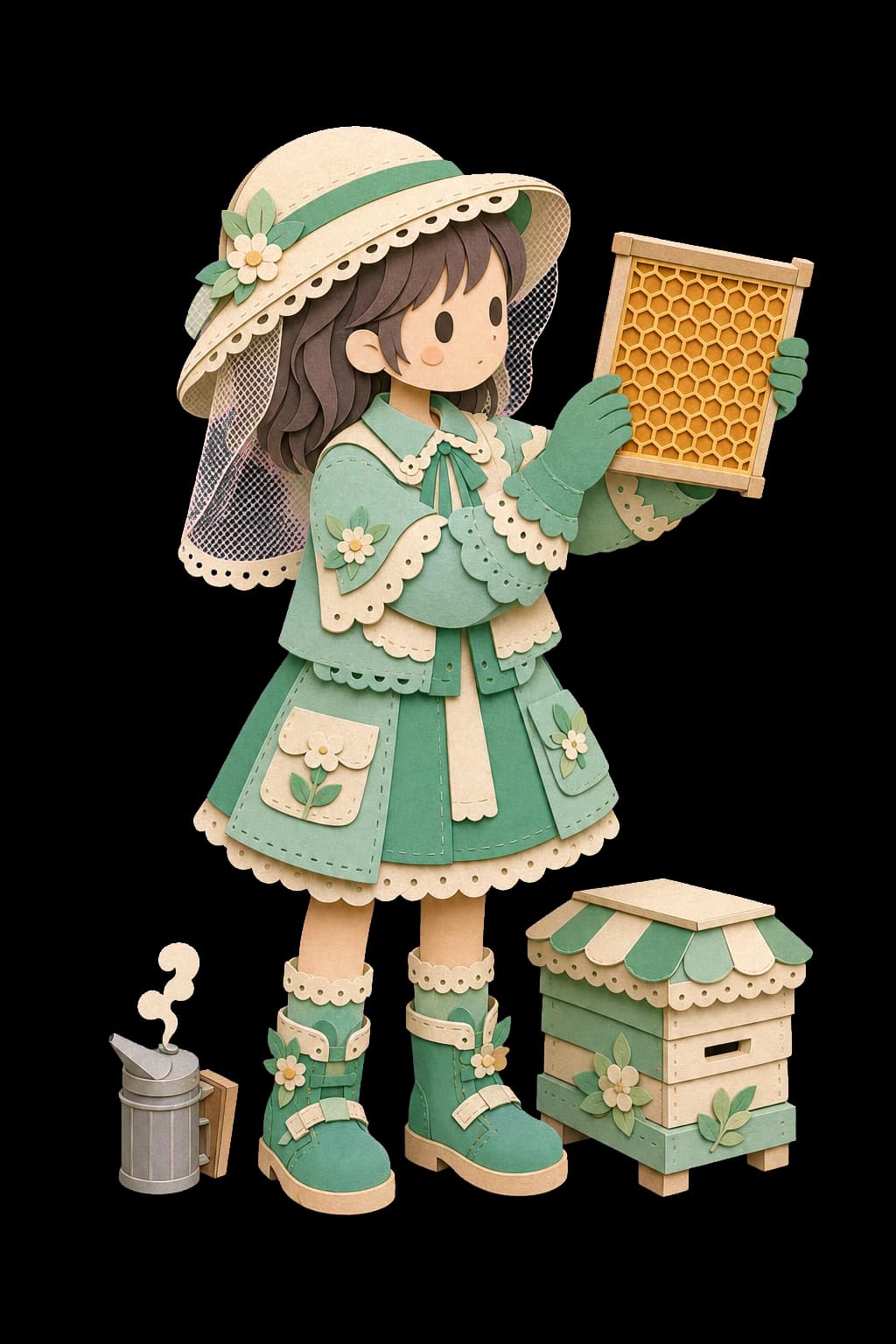 SCUAI paper-doll beekeeper character portrait (female-a)