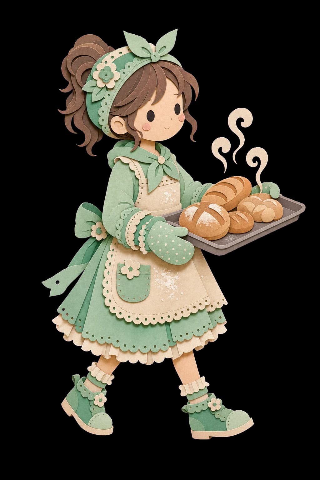 SCUEN paper-doll baker character portrait (female-a)