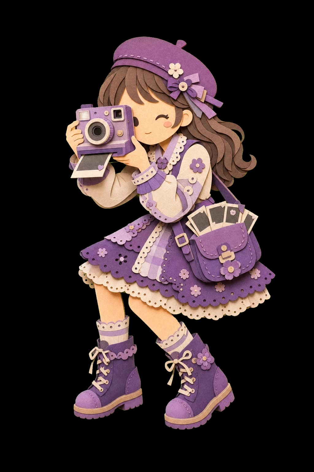 SLOEI paper-doll party photographer character portrait (female-a)