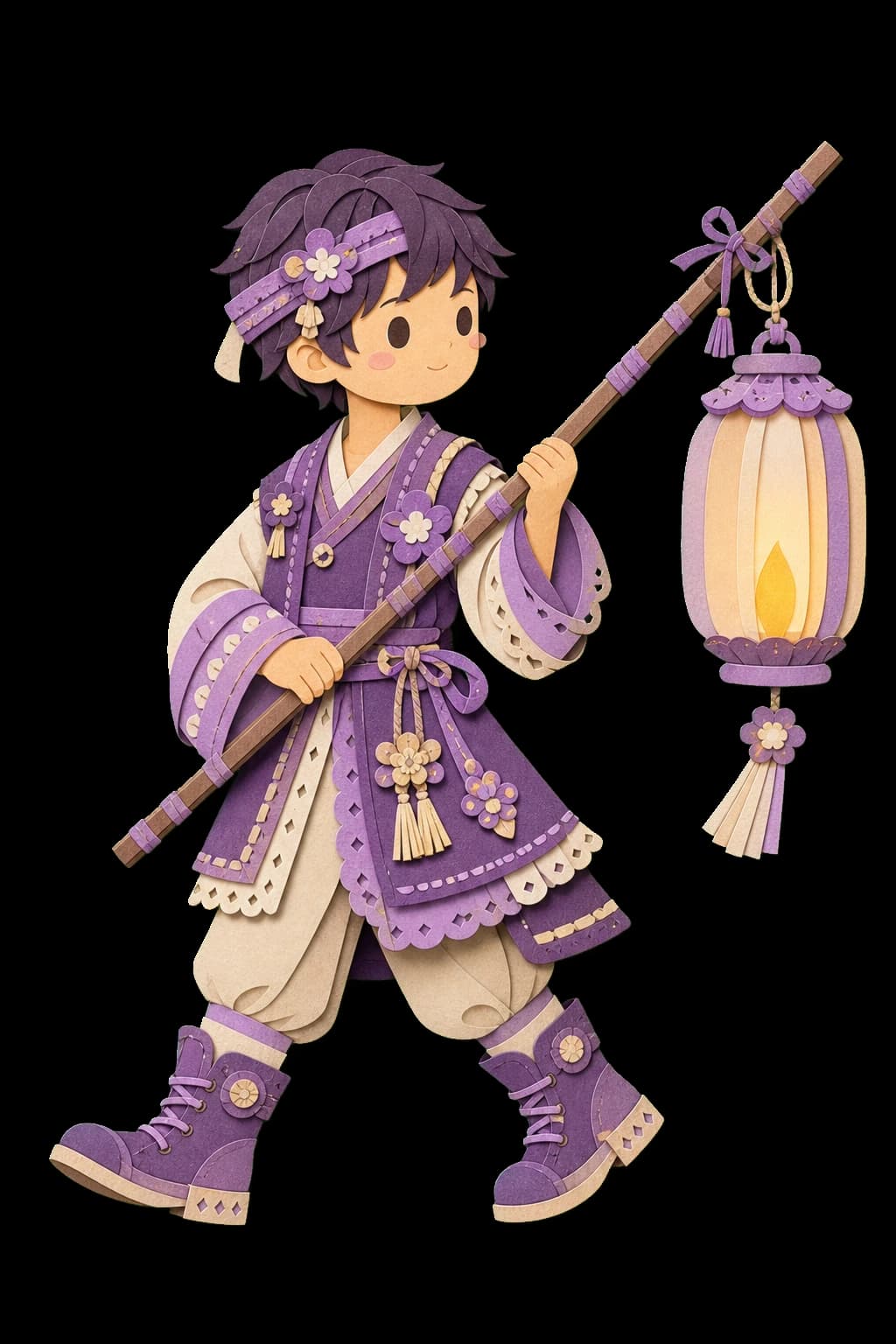 SLUEN paper-doll lantern festival leader character portrait (male-a)