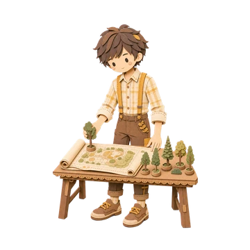Explorers RC personality group paper character