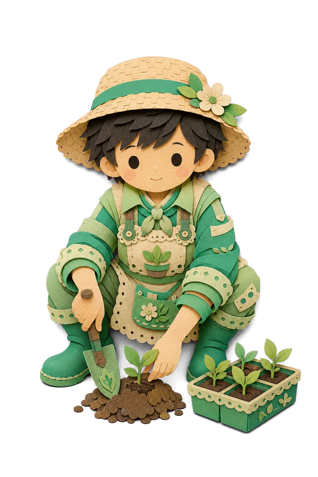 The Light-Footed Hunter (SCUAN) paper character